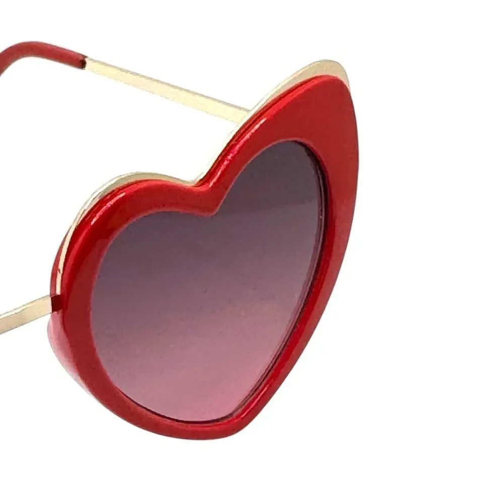Heart-Shaped Red Sunglasses